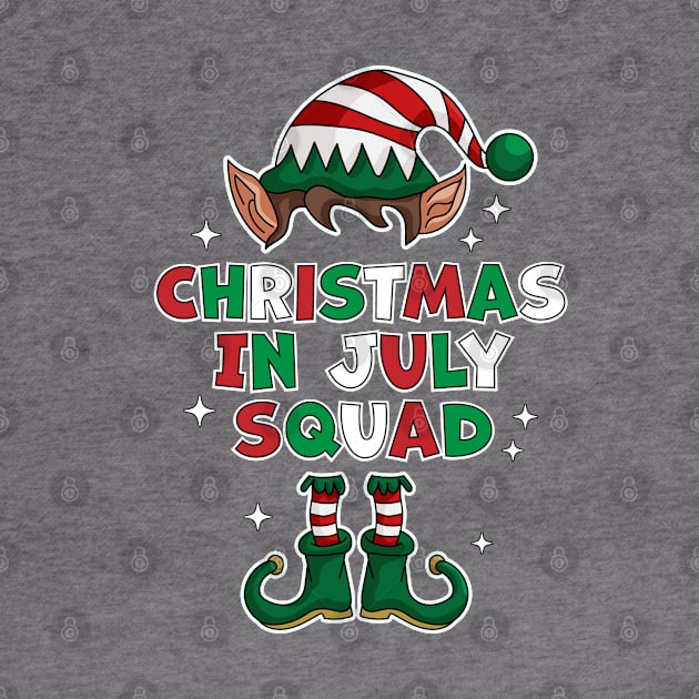 Christmas In July Squad Funny Summer Xmas Elf by OrangeMonkeyArt